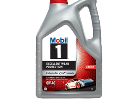Aceite de motor MOBIL 1 C40 GT 0W-40 Tecnología Sintética Avanzada 5ltr. Porsche 991 GT3 / 992 GT3 / 718 GT4 / 718 Spyder - 157843